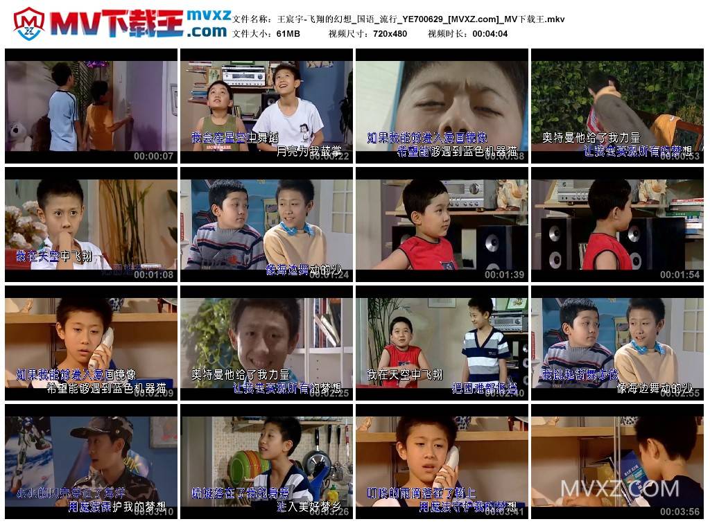 王宸宇-飞翔的幻想_国语_流行_YE700629